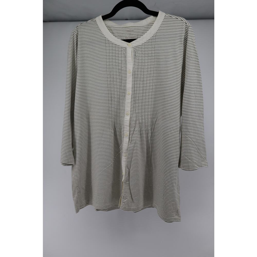 L.L. Bean Pleated Front Shirt Size XL Women's
